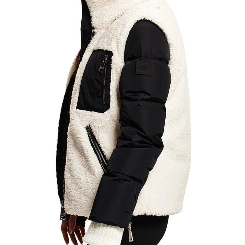 NWT SAM. Women’s Wylie Sherpa Puffer Jacket SOLD OUT STYLE!  Sz L - Picture 4 of 12